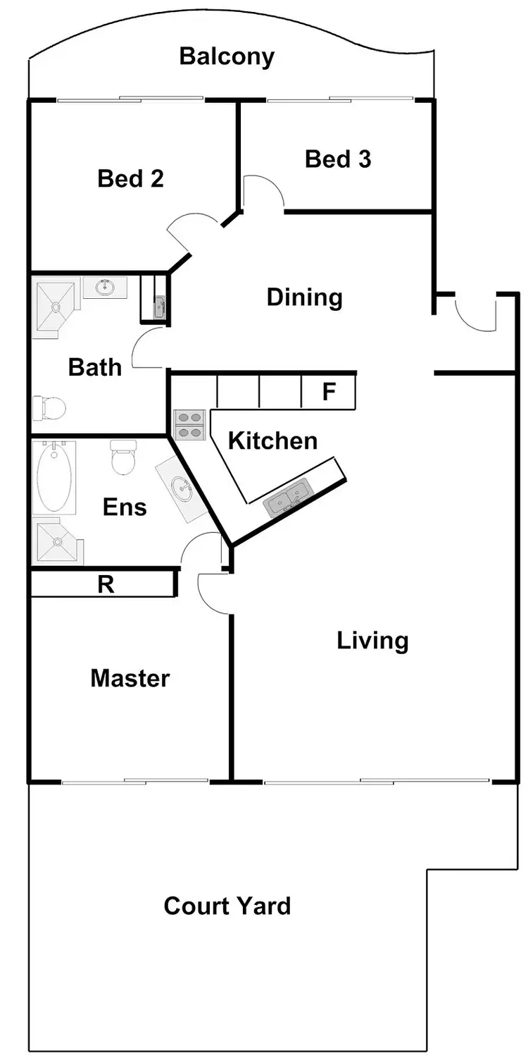 Floorplan of Homely apartment listing, 2/2 Tauss Place, Bruce ACT 2617