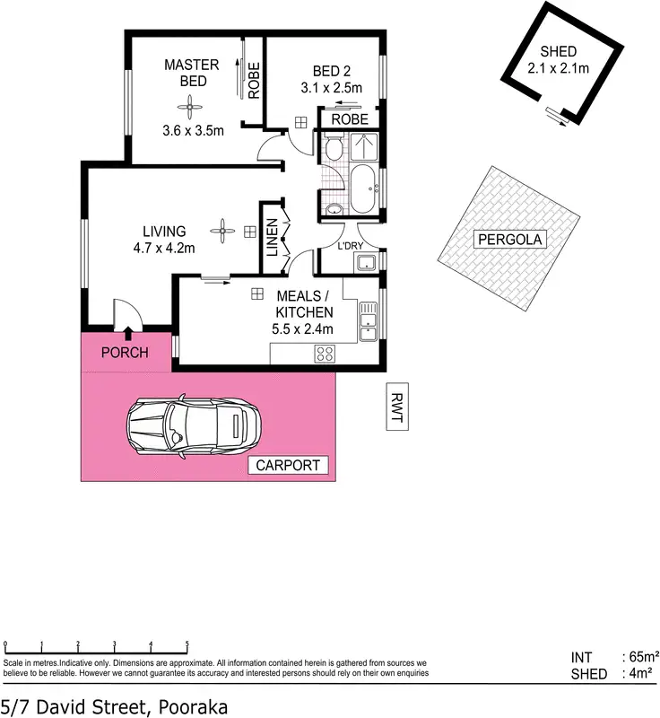 Floorplan of Homely unit listing, 5/7 David  Street, Pooraka SA 5095