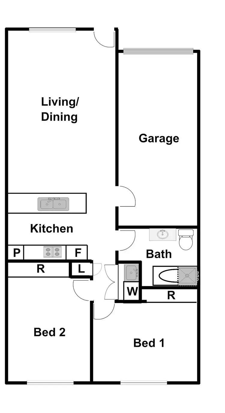 Floorplan of Homely unit listing, 13/4 Lawrenson Circuit, Jacka ACT 2914