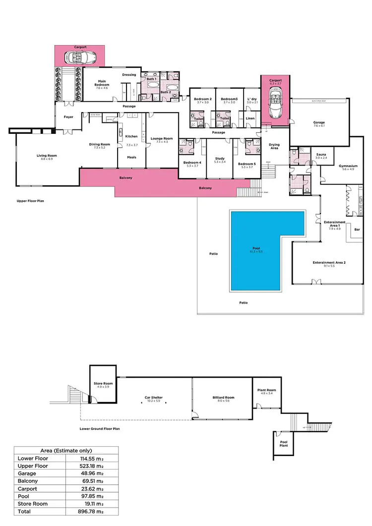 Floorplan of Homely house listing, 10 Glenwood Road, Springfield SA 5062