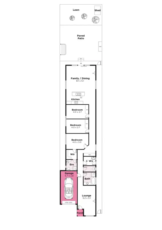 Floorplan of Homely house listing, 41A Warwick Street, Enfield SA 5085