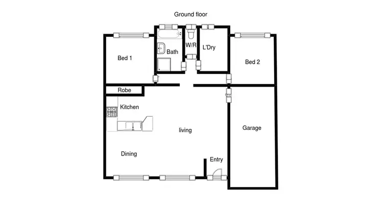 Floorplan of Homely townhouse listing, 14/82 Pennington Crescent, Calwell ACT 2905