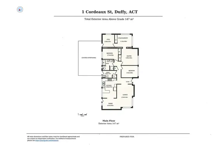 Floorplan of Homely house listing, 1 Cordeaux Street, Duffy ACT 2611