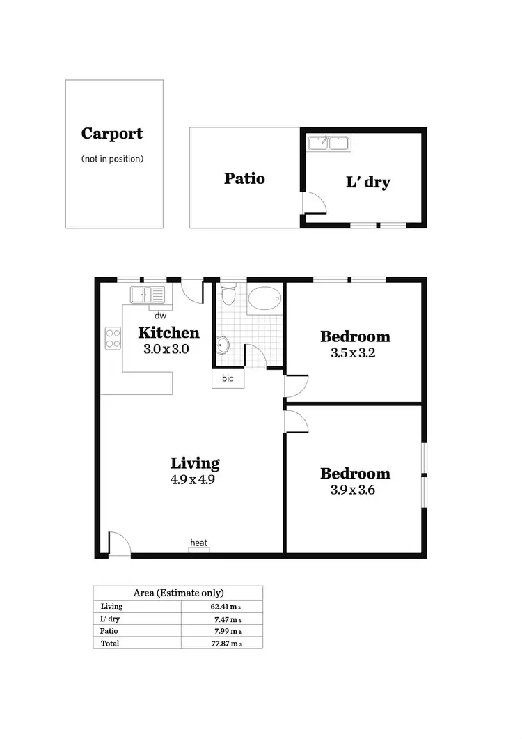 Floorplan of Homely unit listing, 9/6 Fuller Street, Walkerville SA 5081