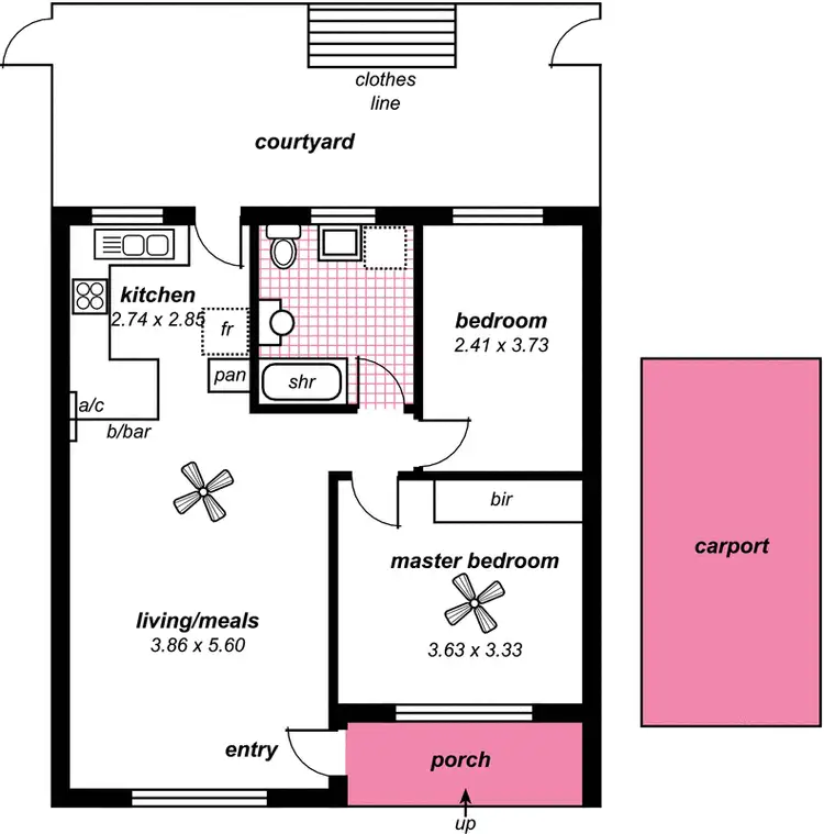 Floorplan of Homely unit listing, 4/25 Janet Street, Maylands SA 5069