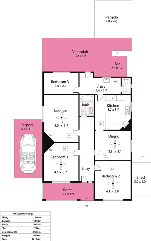 Floorplan of Homely house listing, 2 Selkirk Avenue, Seaton SA 5023