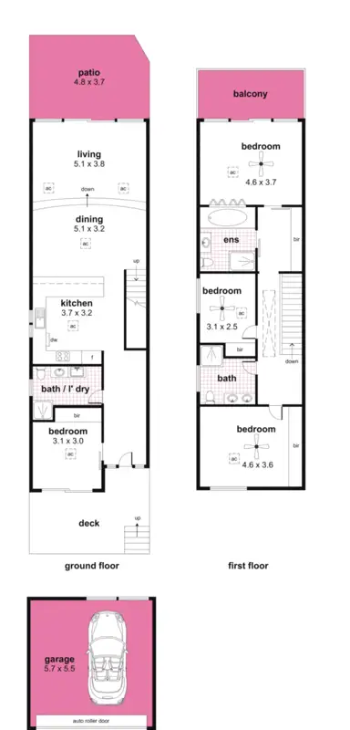 Floorplan of Homely townhouse listing, 1/17 Esplanade, West Beach SA 5024