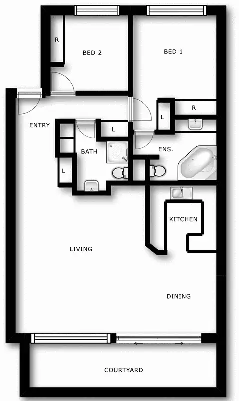 Floorplan of Homely apartment listing, F2/2 Currie Crescent, Griffith ACT 2603