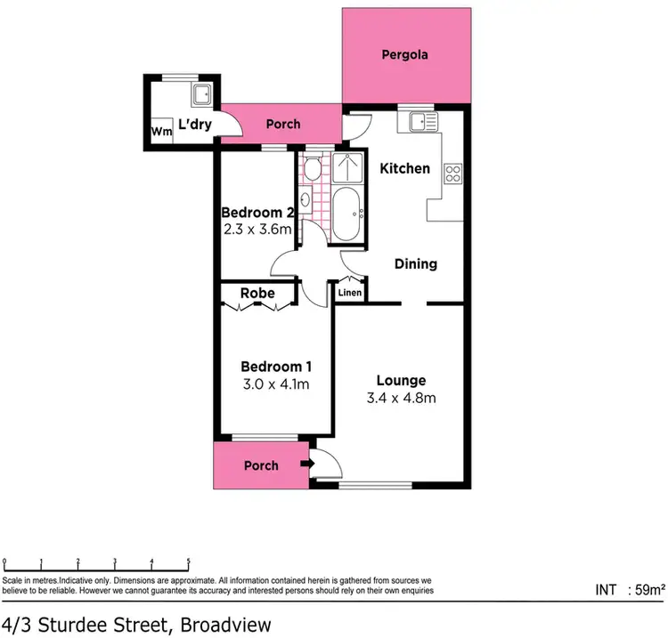 Floorplan of Homely unit listing, 4/3 Sturdee Street, Broadview SA 5083