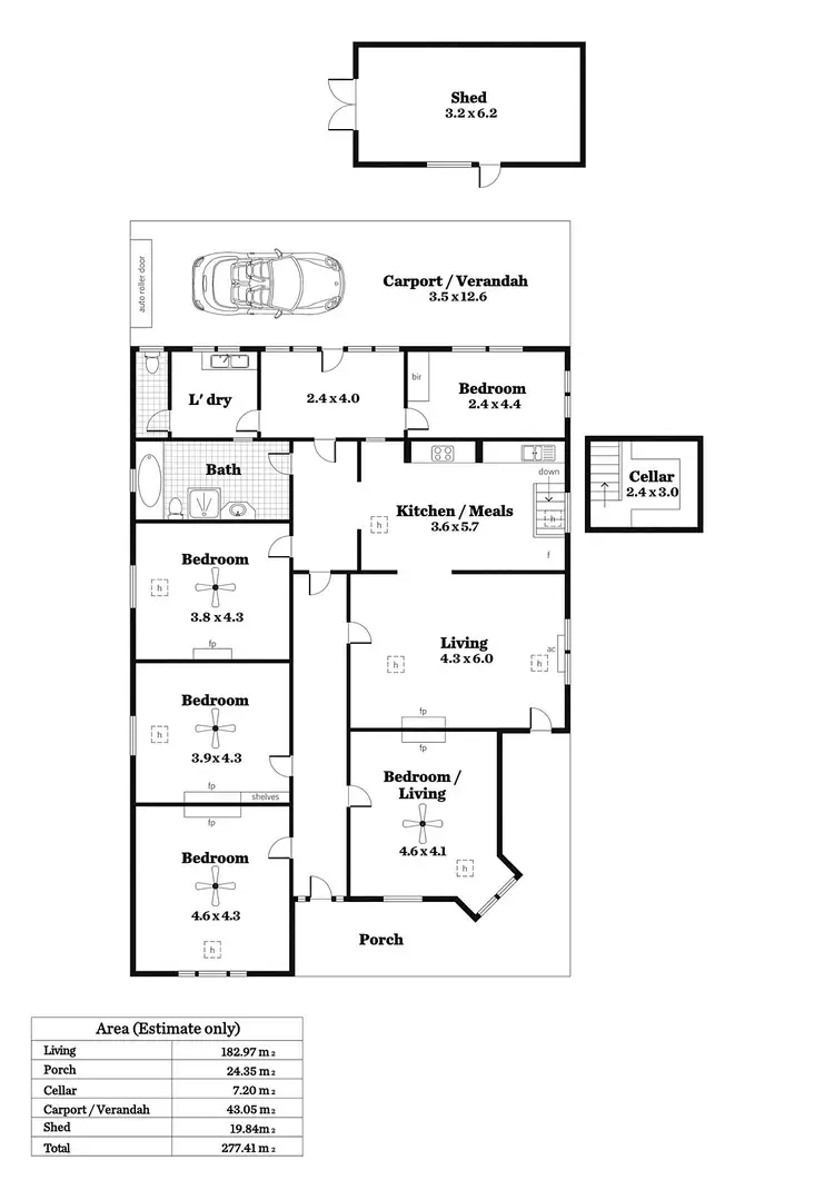 Floorplan of Homely house listing, 22 South Street, Hectorville SA 5073