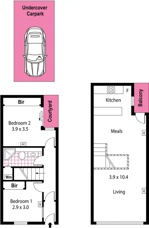 Floorplan of Homely unit listing, 4/31 Halifax Street, Adelaide SA 5000