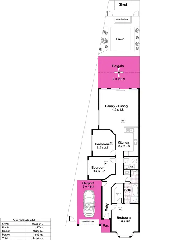 Floorplan of Homely house listing, 1 Windemere Street, Seacombe Gardens SA 5047