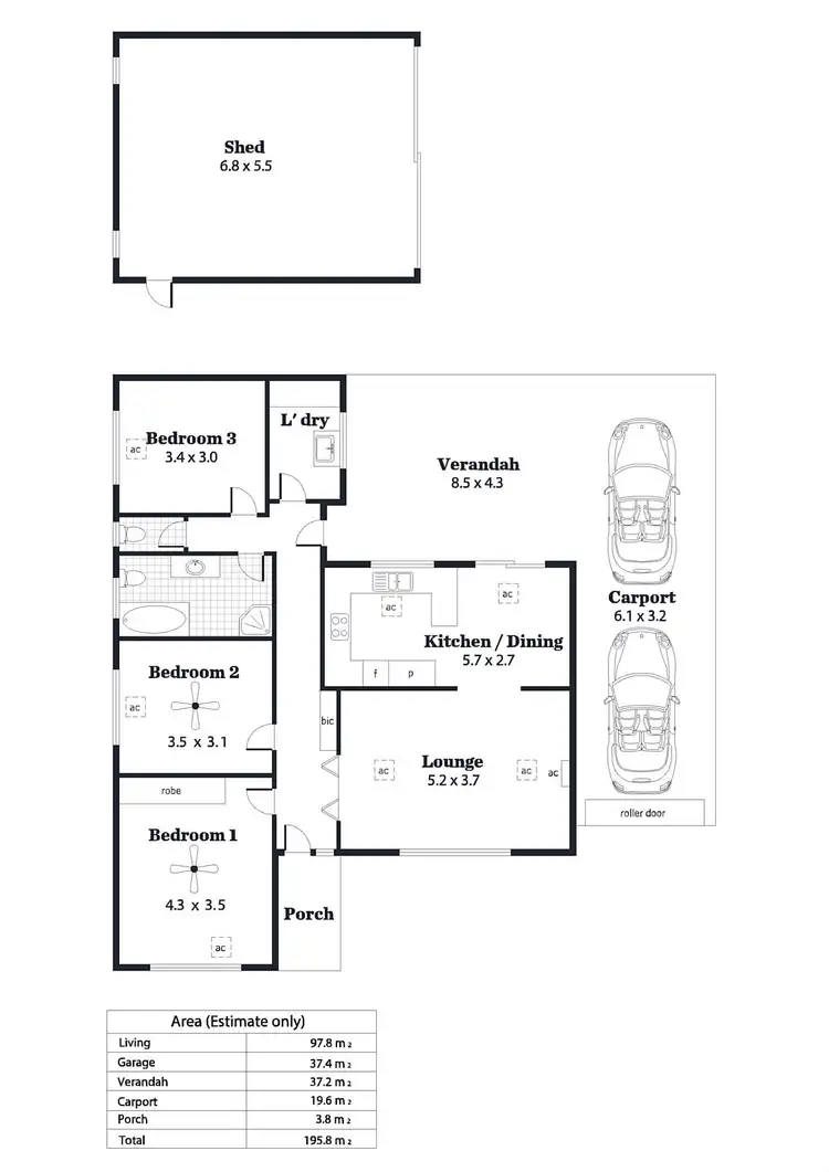 Floorplan of Homely house listing, 54 Austral Terrace, Morphettville SA 5043