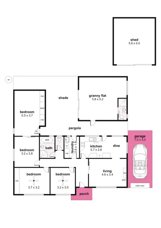 Floorplan of Homely house listing, 12 Douglas Street, Marion SA 5043