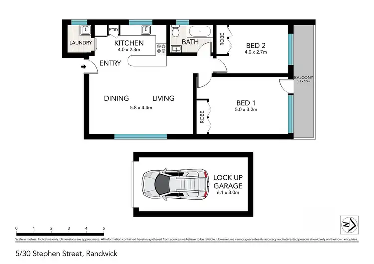 Floorplan of Homely apartment listing, 5/30 Stephen Street, Randwick NSW 2031
