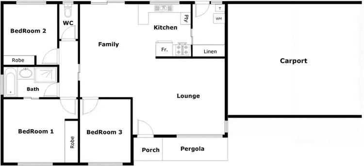 Floorplan of Homely semi-detached listing, 15 Harry Hopman Circuit, Gordon ACT 2906