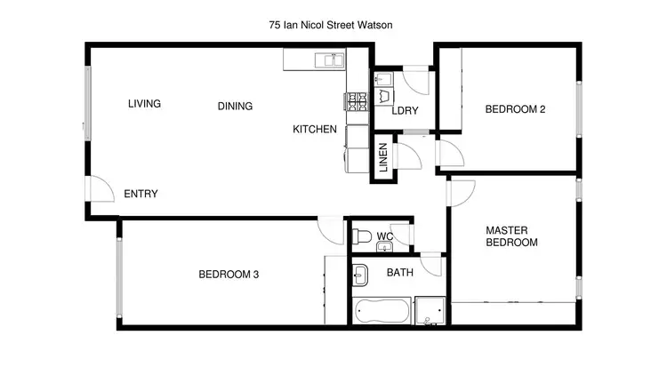 Floorplan of Homely house listing, 75 Ian Nicol Street, Watson ACT 2602
