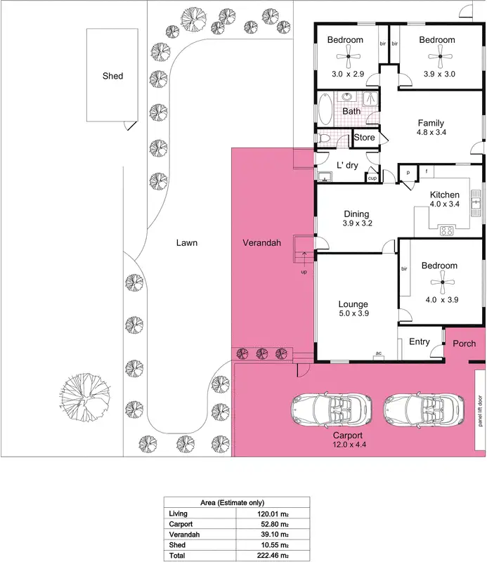 Floorplan of Homely house listing, 22 Robbie Drive, Reynella East SA 5161