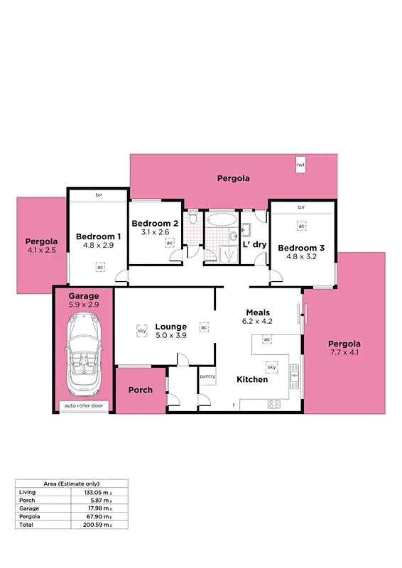 Floorplan of Homely unit listing, 3/23 High Street, South Brighton SA 5048