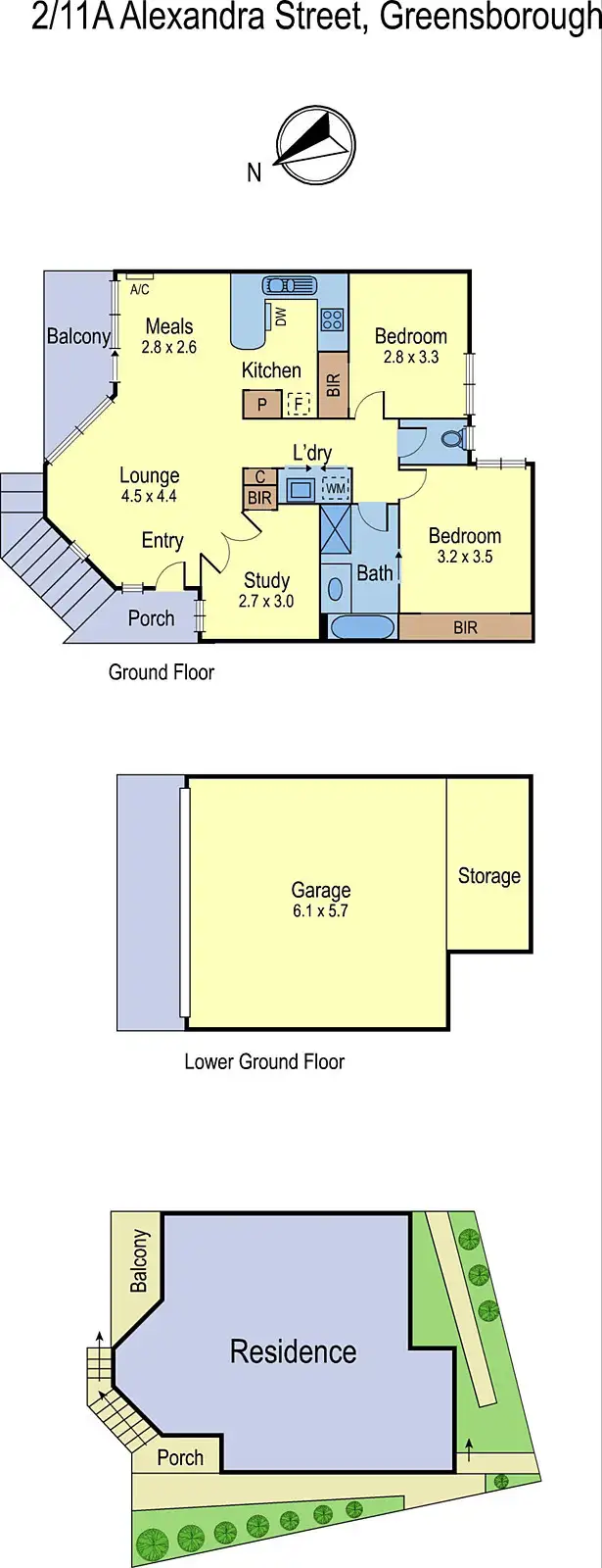 Floorplan of Homely unit listing, 2/11A Alexandra Street, Greensborough VIC 3088