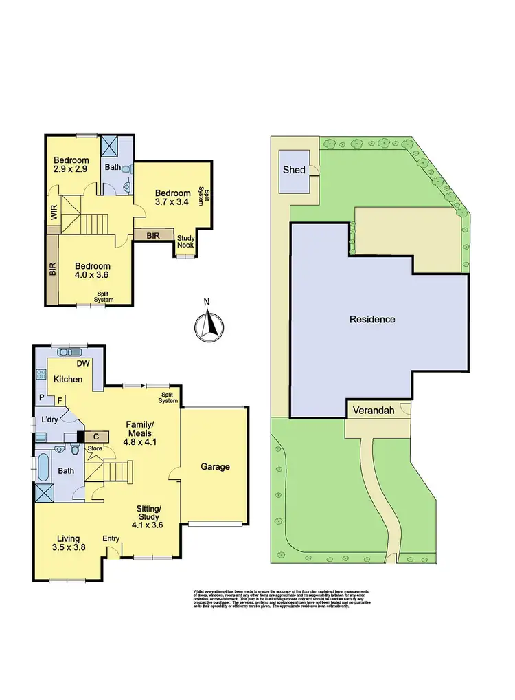 Floorplan of Homely townhouse listing, 1/8 Tennyson Street, Watsonia VIC 3087