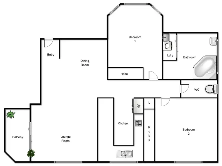 Floorplan of Homely unit listing, 1/71 Port Jackson Circuit, Phillip ACT 2606