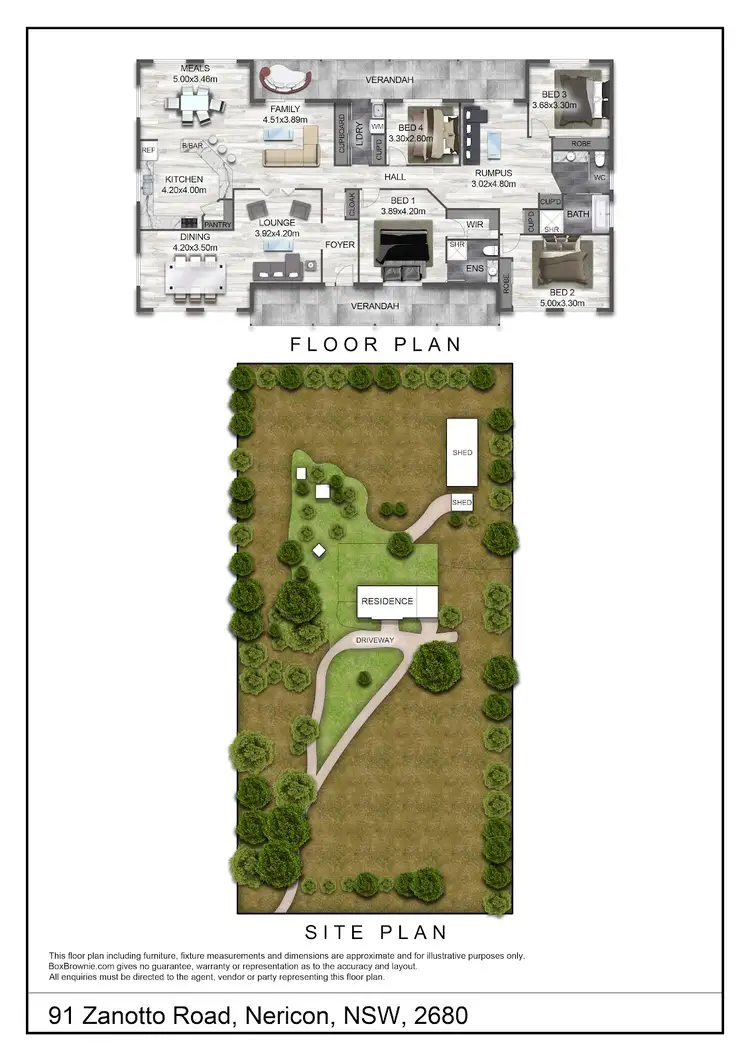 Floorplan of Homely rural property listing, 91 Zanotto Road, Nericon NSW 2680