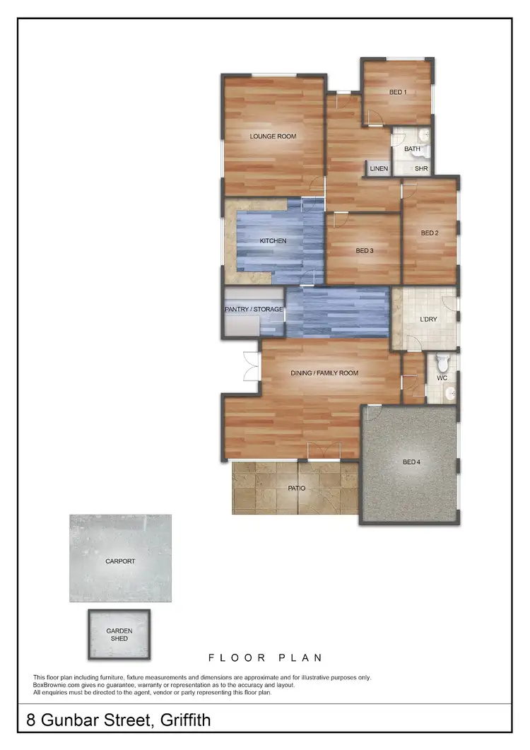 Floorplan of Homely house listing, 8 Gunbar Street, Griffith NSW 2680