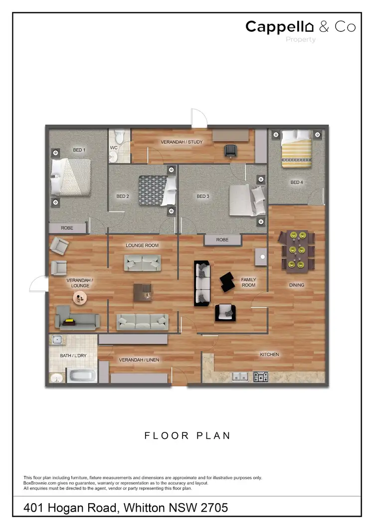 Floorplan of Homely rural property listing, 401 Hogan Road, Whitton NSW 2705