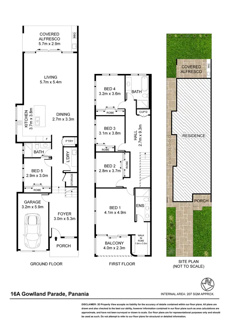 Floorplan of Homely semi-detached listing, 16a Gowlland Parade, Panania NSW 2213