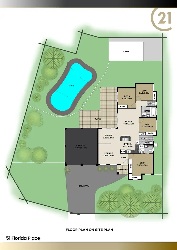 Floorplan of Homely house listing, 51 Florida Place, Kirwan QLD 4817