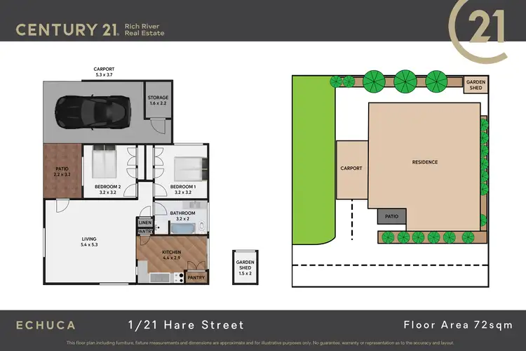 Floorplan of Homely unit listing, 1/21 Hare Street, Echuca VIC 3564