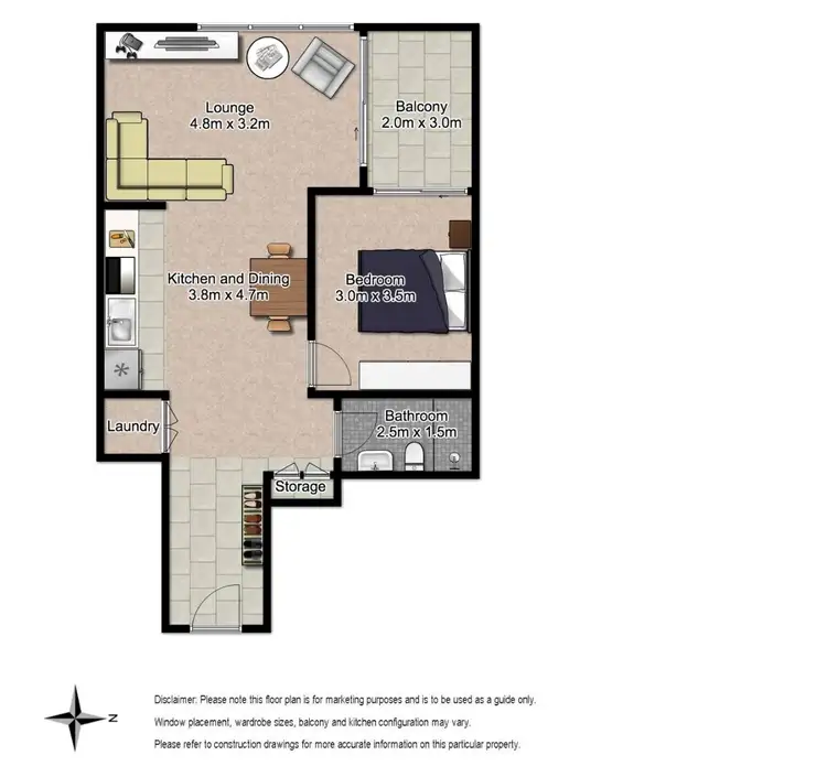 Floorplan of Homely apartment listing, 610/1 Brodie Spark Drive, Wolli Creek NSW 2205