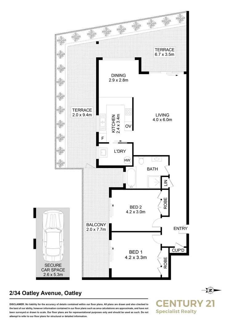 Floorplan of Homely apartment listing, 2/34 Oatley Avenue, Oatley NSW 2223