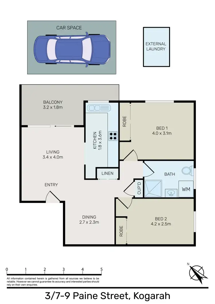 Floorplan of Homely apartment listing, 3/7-9 Paine Street, Kogarah NSW 2217