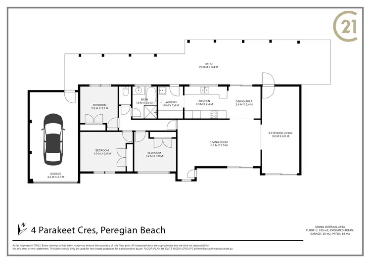 Floorplan of Homely house listing, 4 Parakeet Crescent, Peregian Beach QLD 4573