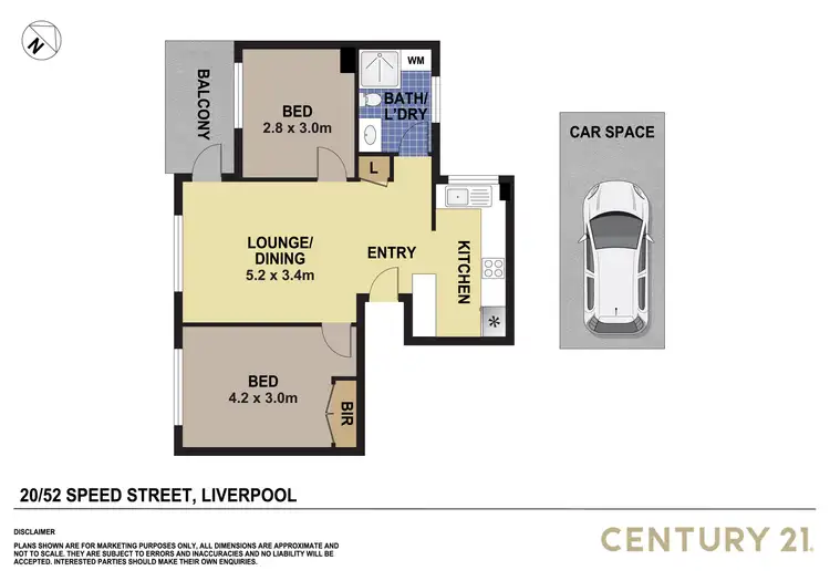 Floorplan of Homely unit listing, 20/52 SPEED STREET, Liverpool NSW 2170