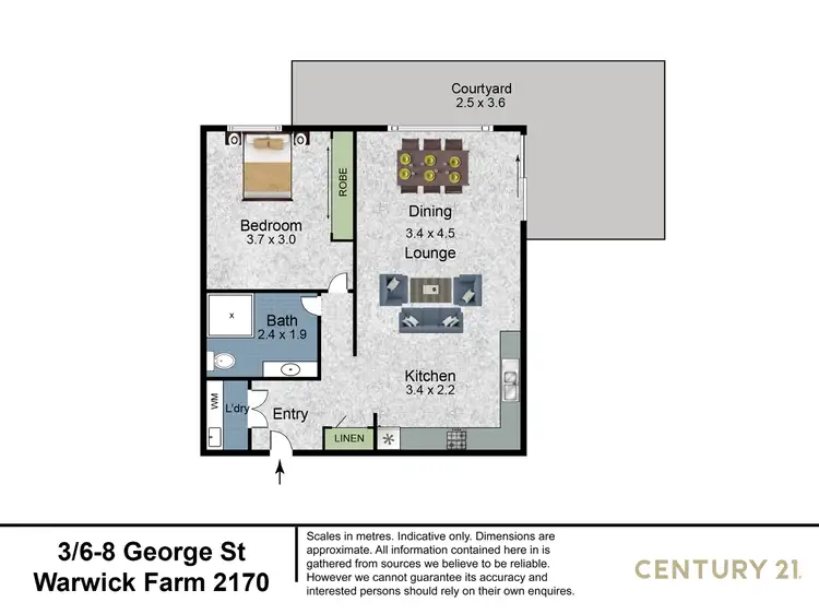 Floorplan of Homely apartment listing, 3/6-8 George street, Warwick Farm NSW 2170