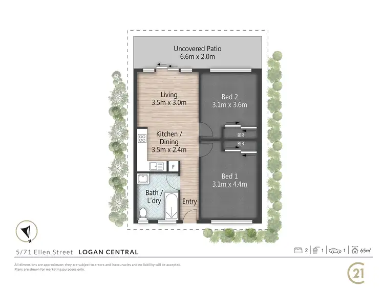 Floorplan of Homely unit listing, 5/71 Ellen Street, Logan Central QLD 4114