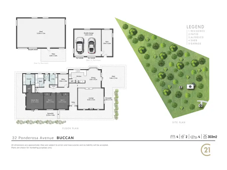 Floorplan of Homely rural property listing, 32 Ponderosa Avenue, Buccan QLD 4207