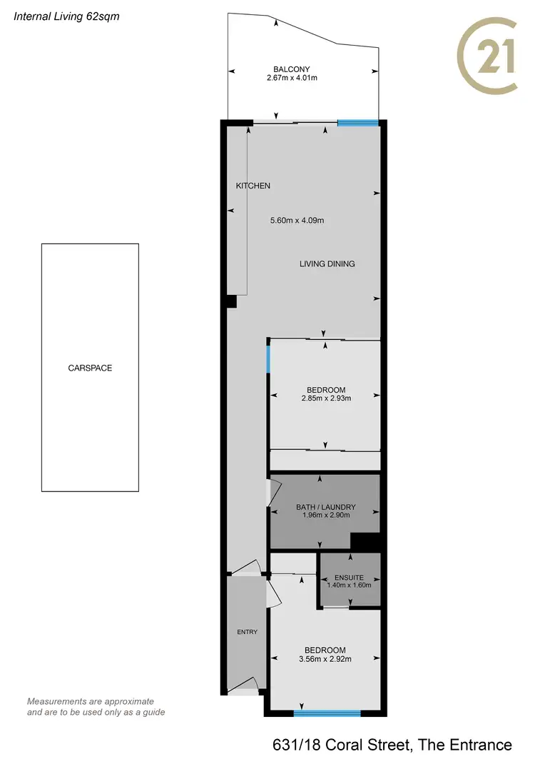 Floorplan of Homely unit listing, 631/18 Coral Street, The Entrance NSW 2261
