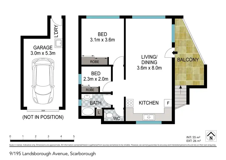 Floorplan of Homely unit listing, 9/195 Landsborough Avenue, Scarborough QLD 4020