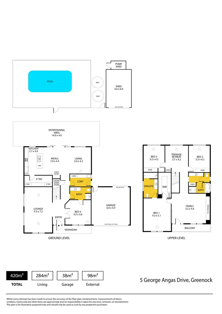 Floorplan of Homely house listing, 5 George Angas Drive, Greenock SA 5360