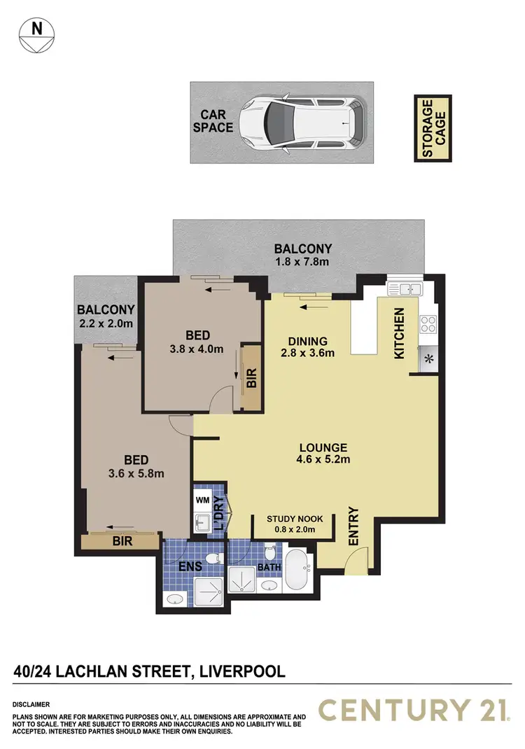 Floorplan of Homely unit listing, 40/24 Lachlan Street, Liverpool NSW 2170