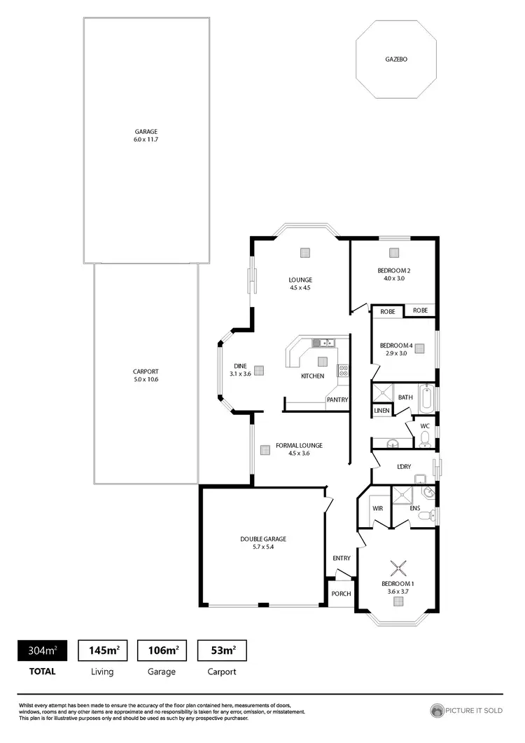 Floorplan of Homely house listing, 6 Reusch Drive, Nuriootpa SA 5355