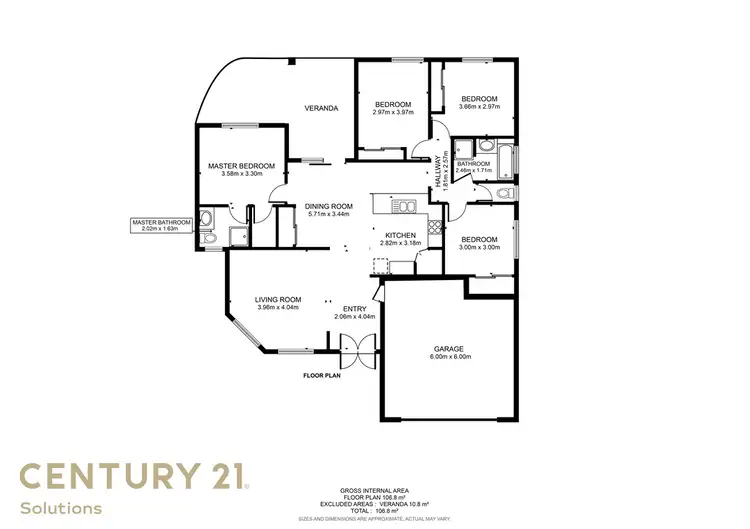Floorplan of Homely house listing, 1 Zamia Way, Gracemere QLD 4702