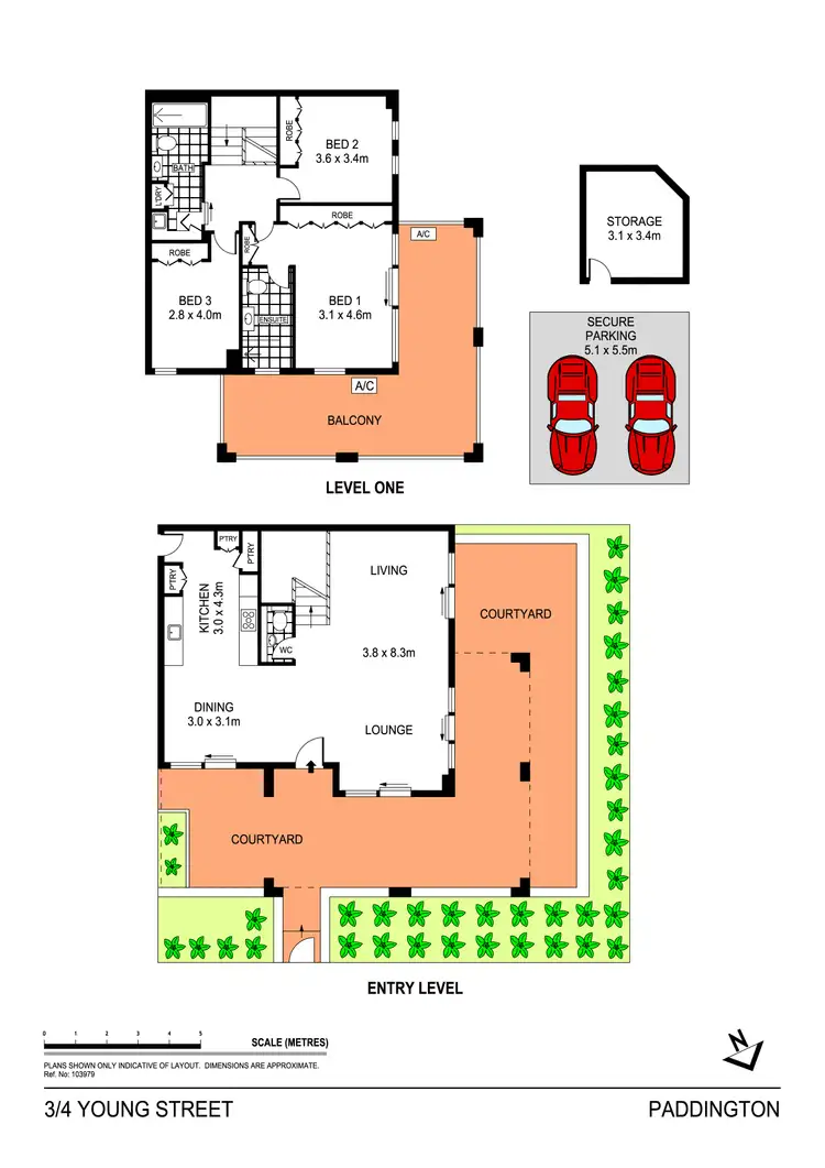 Floorplan of Homely apartment listing, 3/4 Young Street, Paddington NSW 2021