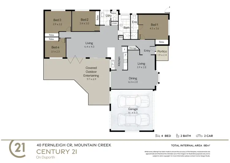 Floorplan of Homely house listing, 40 Fernleigh Crescent, Mountain Creek QLD 4557