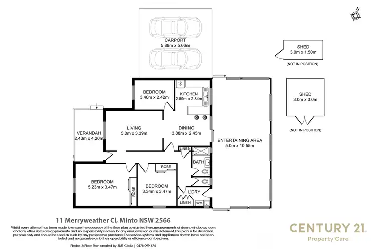Floorplan of Homely house listing, 11 Merryweather Close, Minto NSW 2566