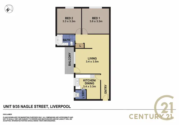 Floorplan of Homely unit listing, 9/35 Nagle Street, Liverpool NSW 2170